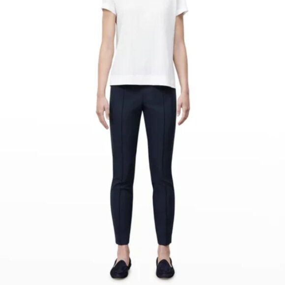 Lafayette 148 New York Women's Gramercy Navy Blue Trousers - Size S/6?